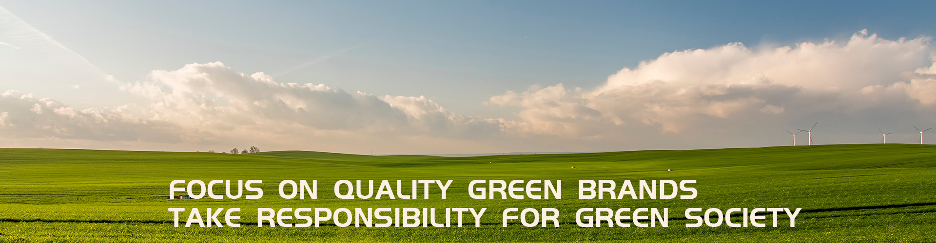 FOCUS ON QUALITY GREEN BRANDS TAKE RESPANSIBILITY FOR GREEN SOCIETY